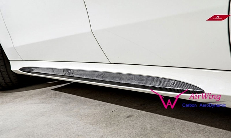 Mercedes-Benz W212 Facelift- AMG side skirt carbon insert 06